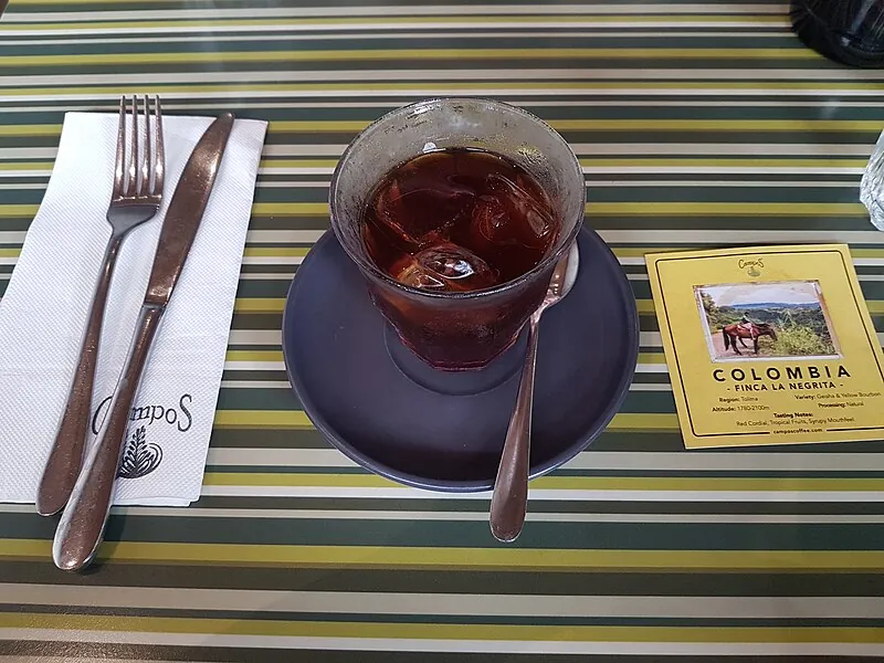 Cold brew coffee in a glass jar — coffee extracted with cold water over 12-24 hours, producing a smooth, low-acid concentrate that keeps in the refrigerator for up to two weeks